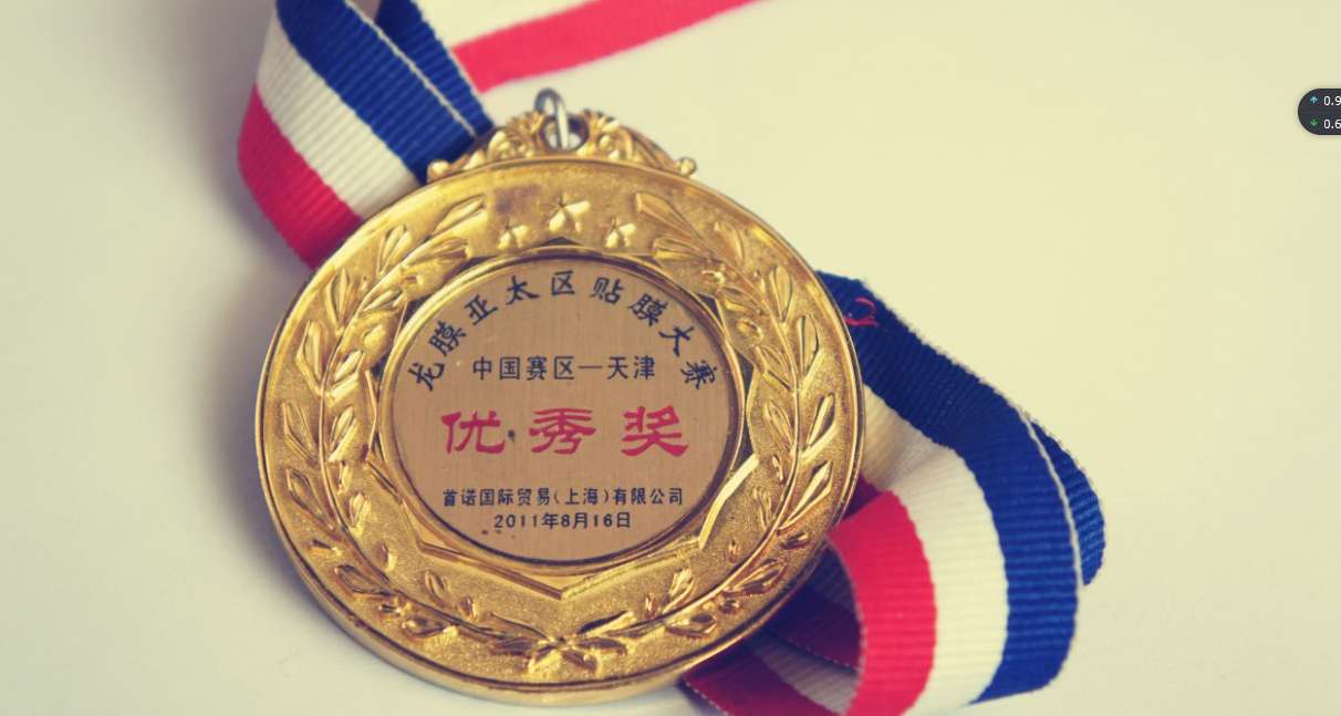 龙膜亚太区贴膜大赛优秀奖奖牌